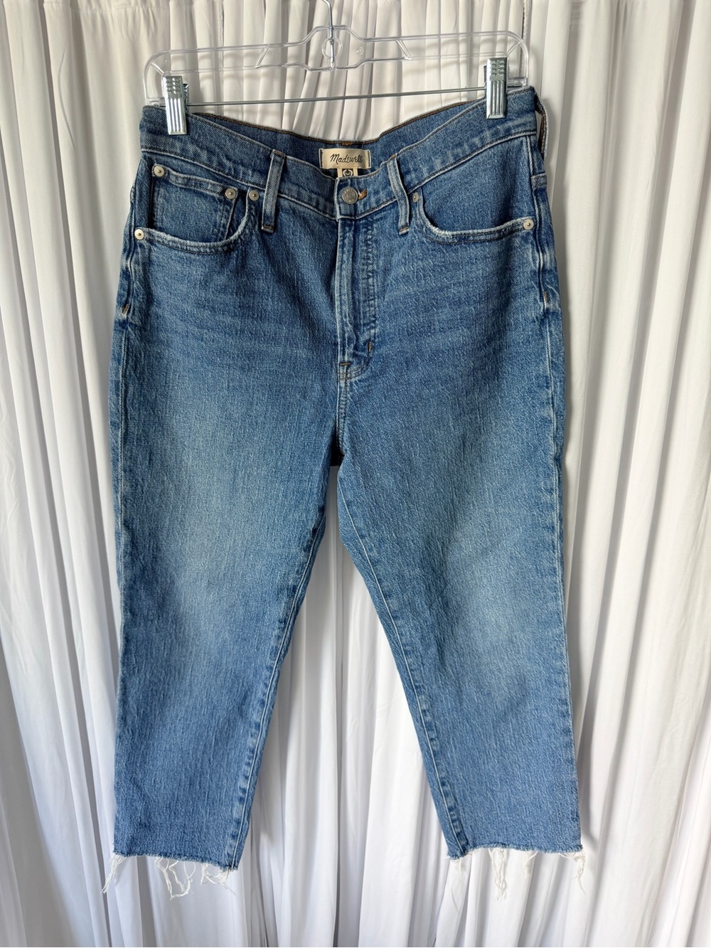 Madewell The Perfect Vintage Jean Raw Hem— Light Blue Wash